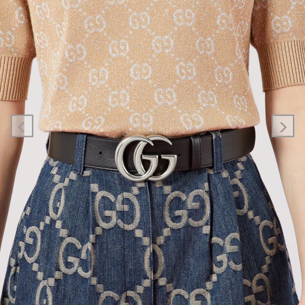 Double G leather belt (thick)